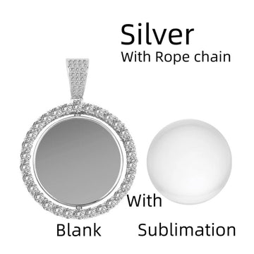 2 Sided Rotating Circle Pendant