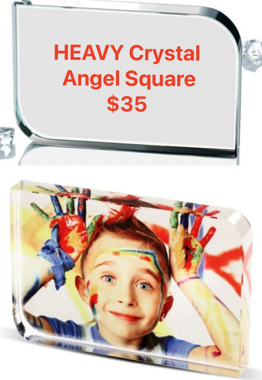 Angel Square Glass Photo Frame